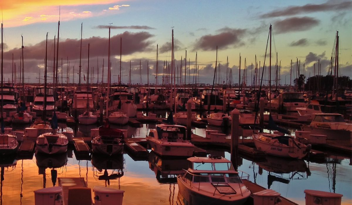 chula vista_0001_Sunset over Sailboats Chula Vista